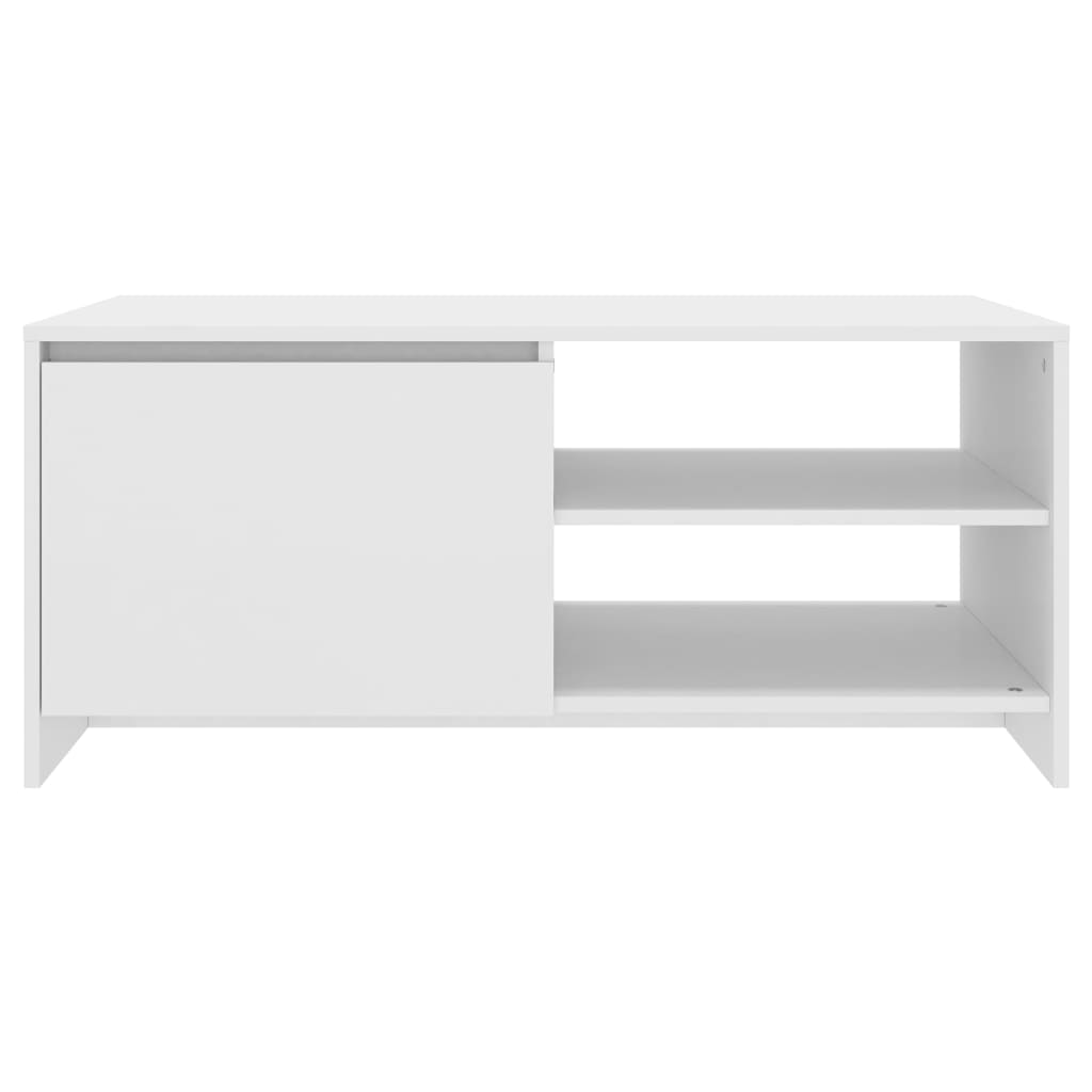 Coffee Table White 102x50x45 cm Engineered Wood