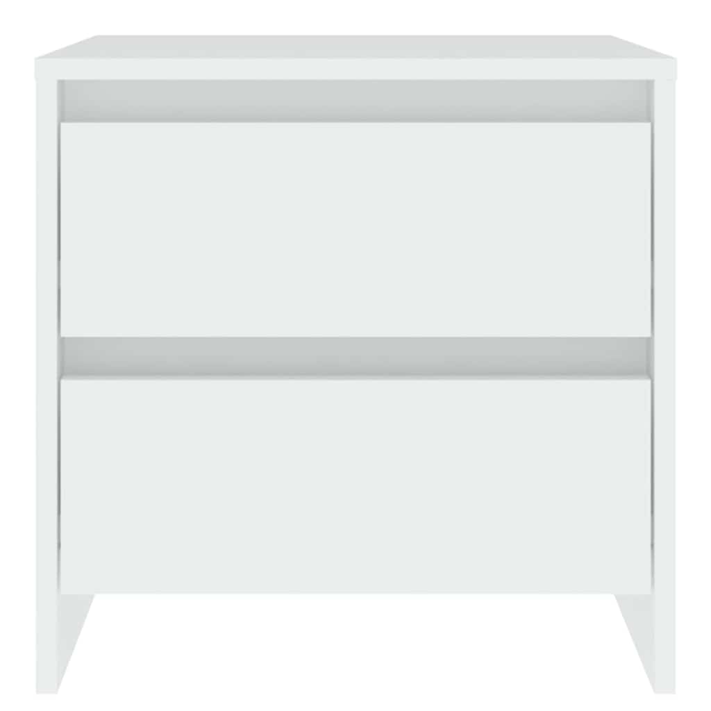 Bedside Cabinet White 45x34.5x44.5 cm Engineered Wood