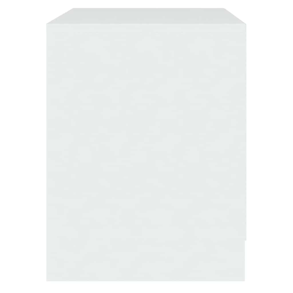 Bedside Cabinet White 45x34.5x44.5 cm Engineered Wood