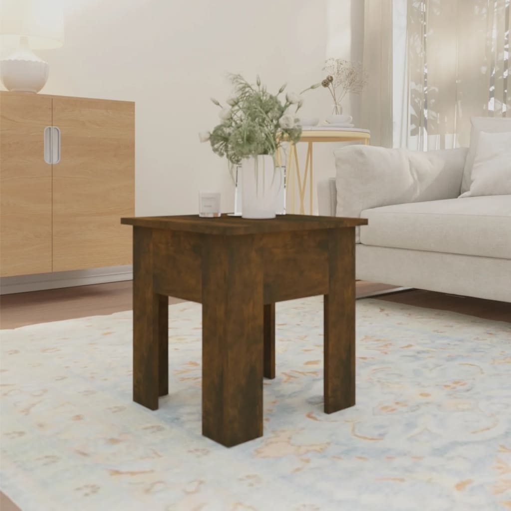 Coffee Table Smoked Oak 40x40x42 cm Engineered Wood