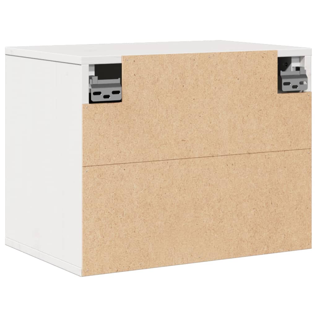 Wall Cabinet White 45x30x35 cm Solid Wood Pine