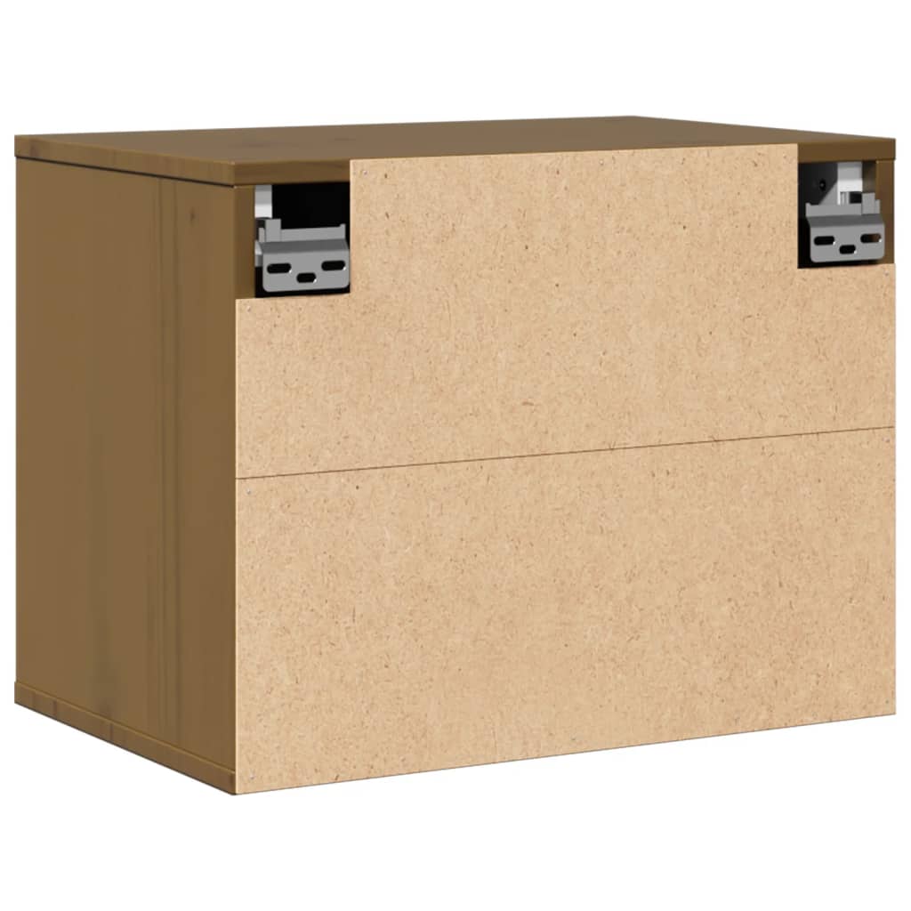 Wall Cabinet Honey Brown 45x30x35 cm Solid Wood Pine