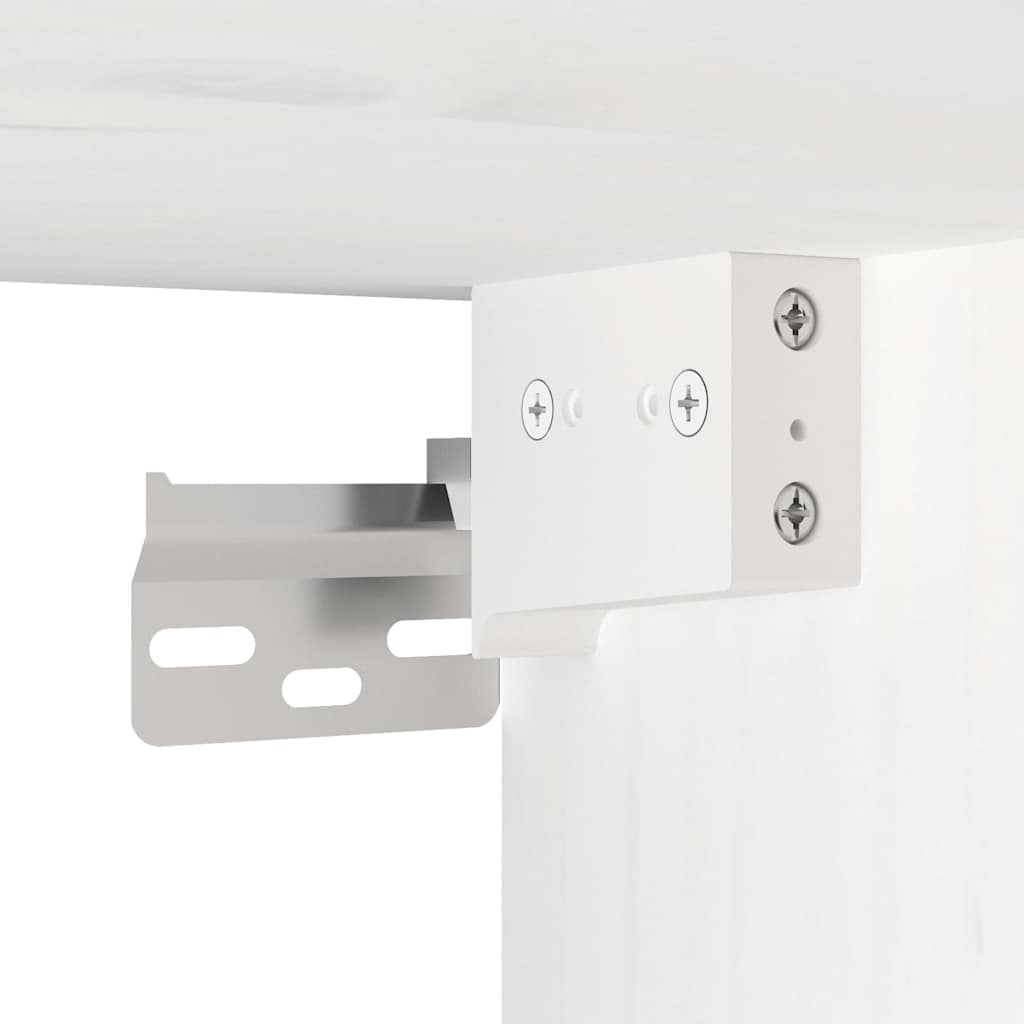 Wall Cabinet White 30x30x100 cm Solid Wood Pine