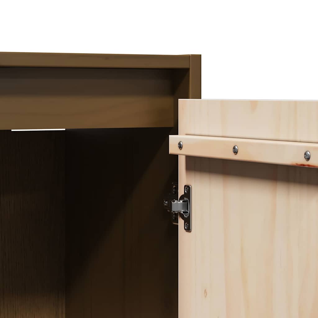 Wall Cabinets 2 pcs Honey Brown 30x30x100 cm Solid Wood Pine