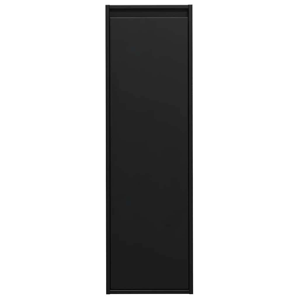 Wall Cabinet Black 30x30x100 cm Solid Wood Pine