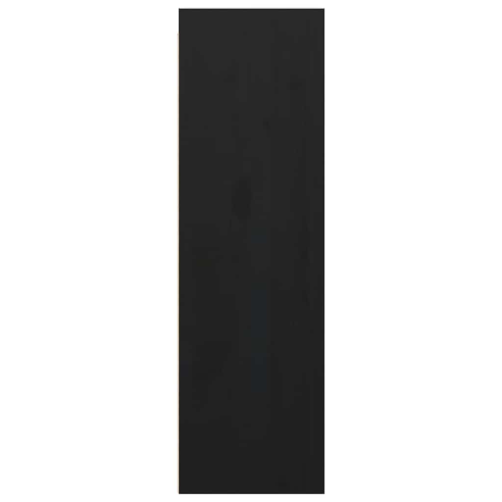 Wall Cabinets 2 pcs Black 30x30x100 cm Solid Wood Pine