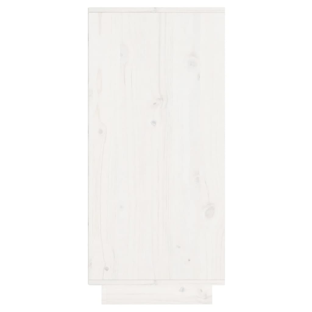 Sideboard White 60x34x75 cm Solid Wood Pine