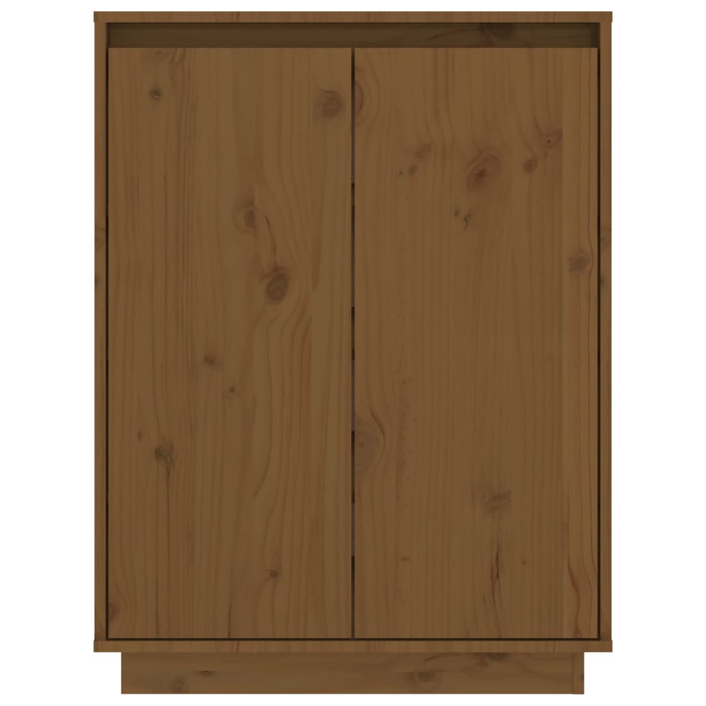 Shoe Cabinet Honey Brown 60x35x80 cm Solid Wood Pine