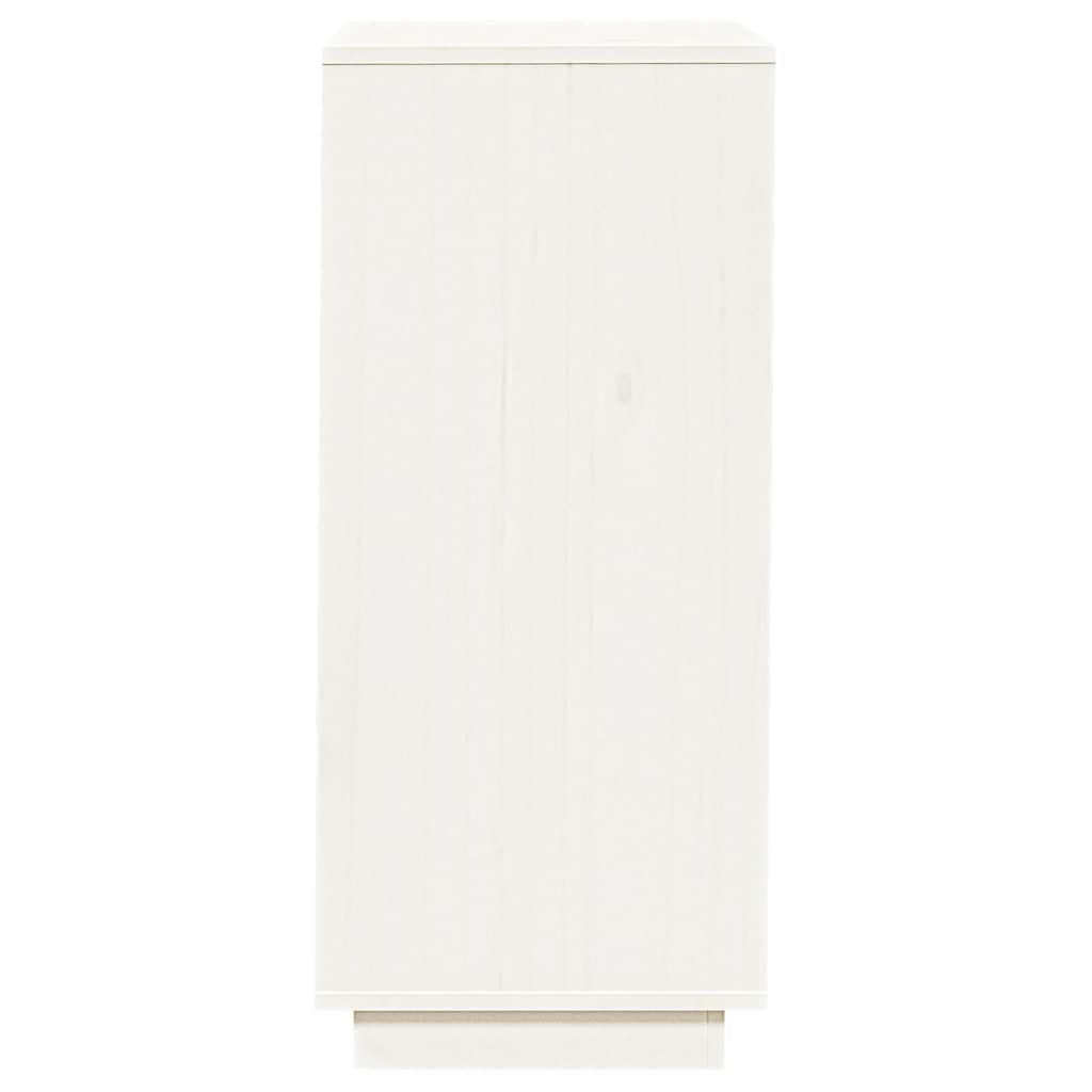 Shoe Cabinet White 35x35x80 cm Solid Wood Pine