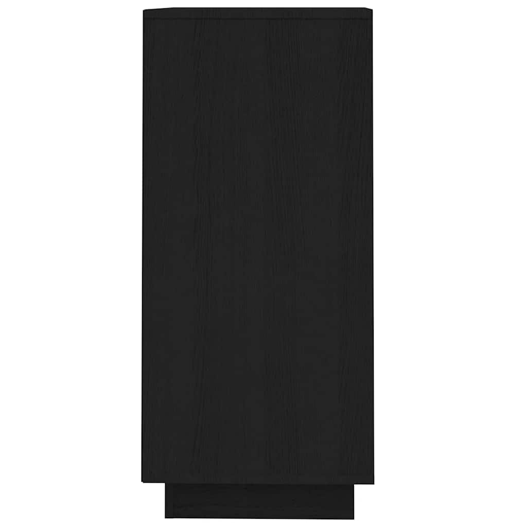 Sideboard Black 60x34x75 cm Solid Wood Pine