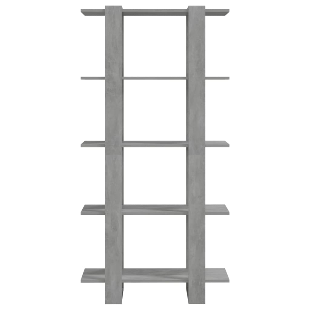 Book Cabinet/Room Divider Concrete Grey 80x30x160 cm Engineered Wood