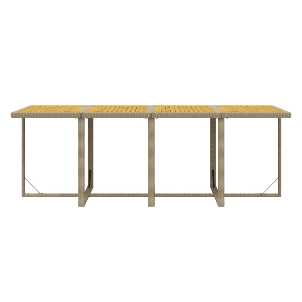 13 Piece Garden Dining Set with Cushions Poly Rattan Beige