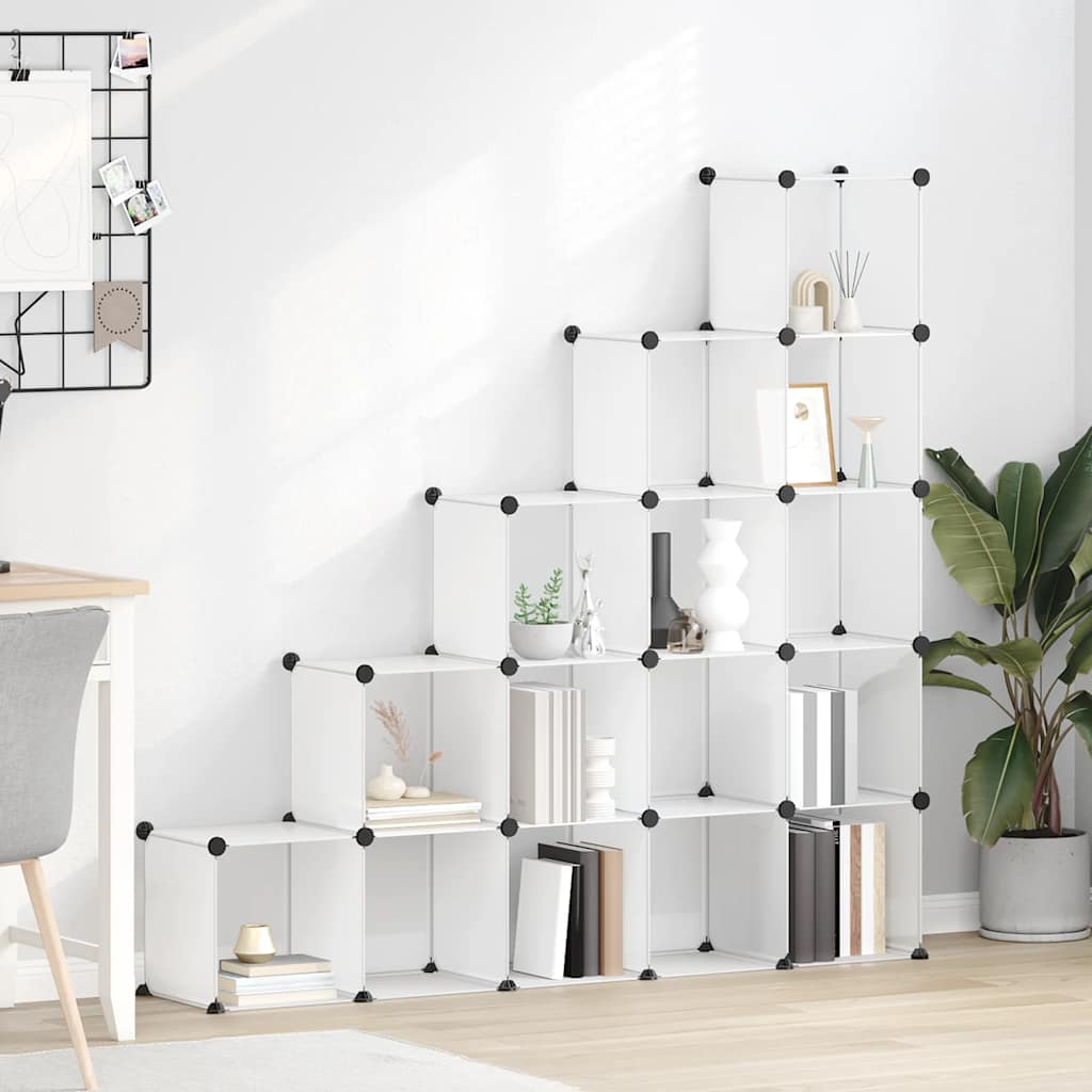 Storage Cube Organiser with 15 Cubes Transparent PP