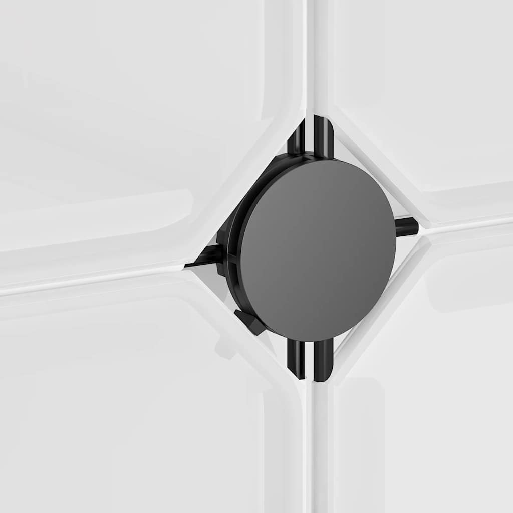 Storage Cube Organiser with 9 Cubes and Doors Transparent PP