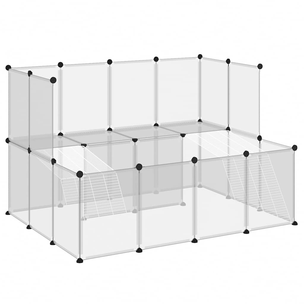 Small Animal Cage Transparent 143x107x93 cm PP and Steel