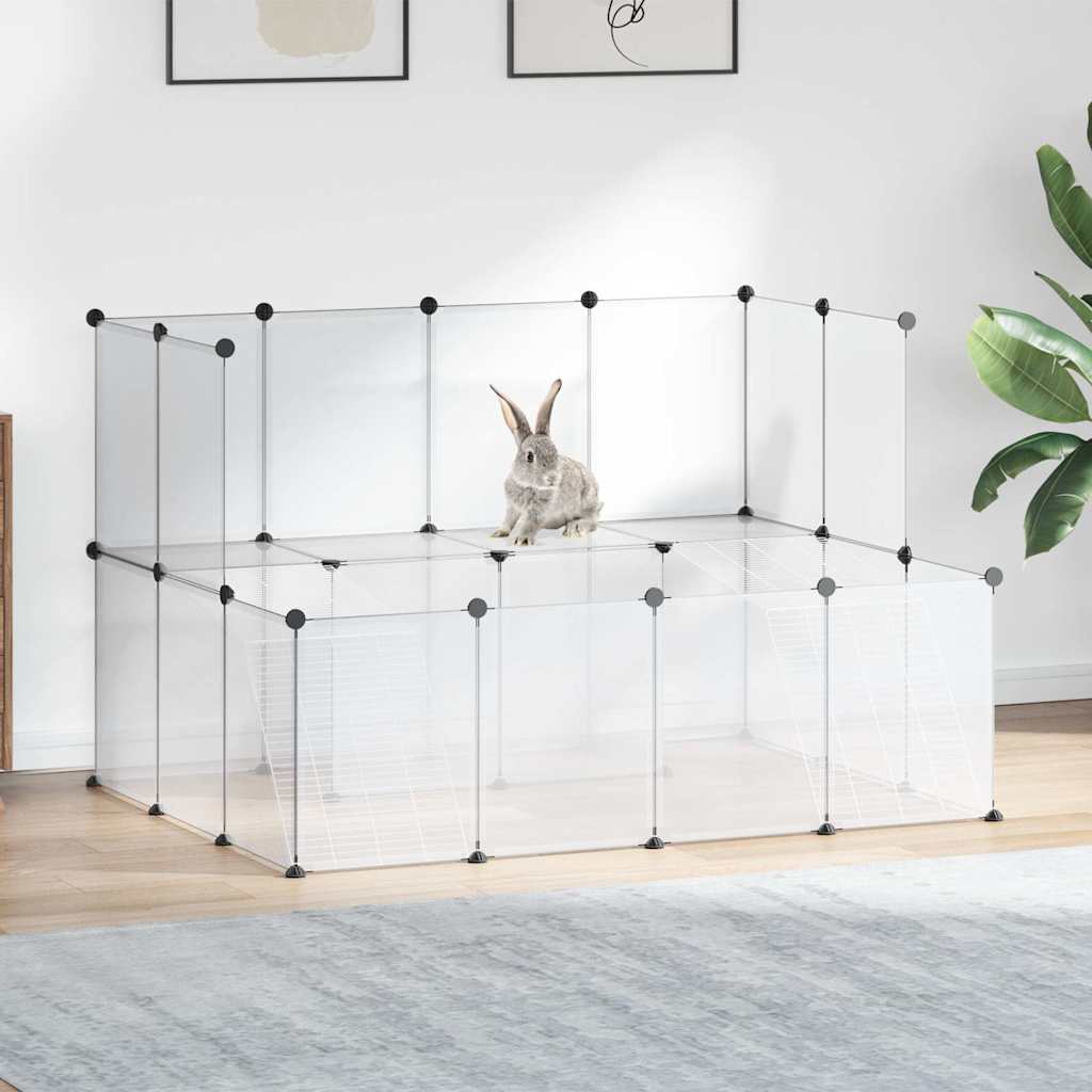 Small Animal Cage Transparent 143x107x93 cm PP and Steel