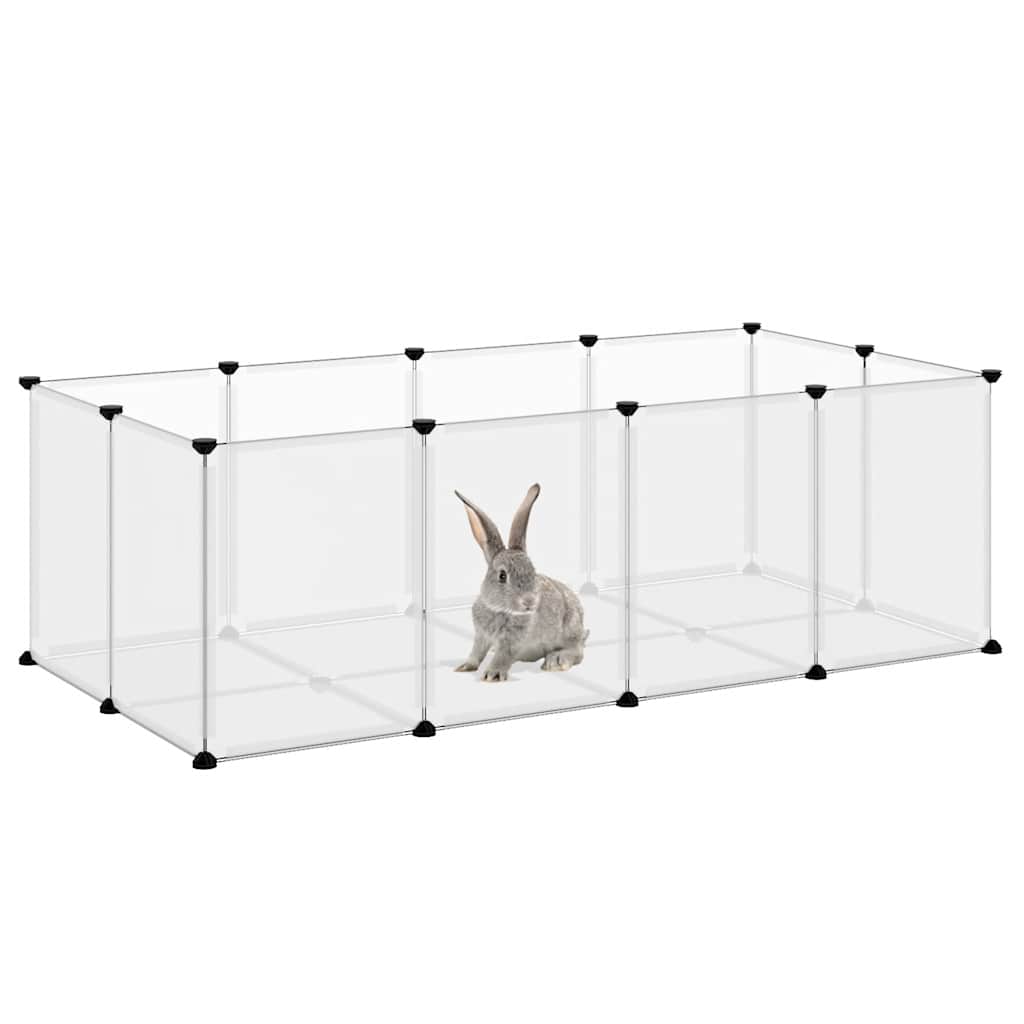 Small Animal Cage Transparent 144x74x46.5 cm PP and Steel