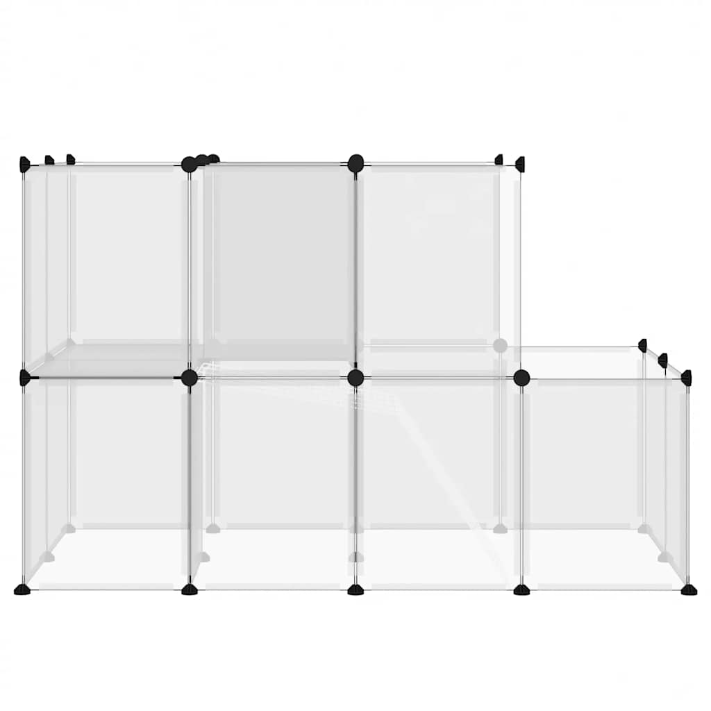 Small Animal Cage Transparent 142x74x93 cm PP and Steel
