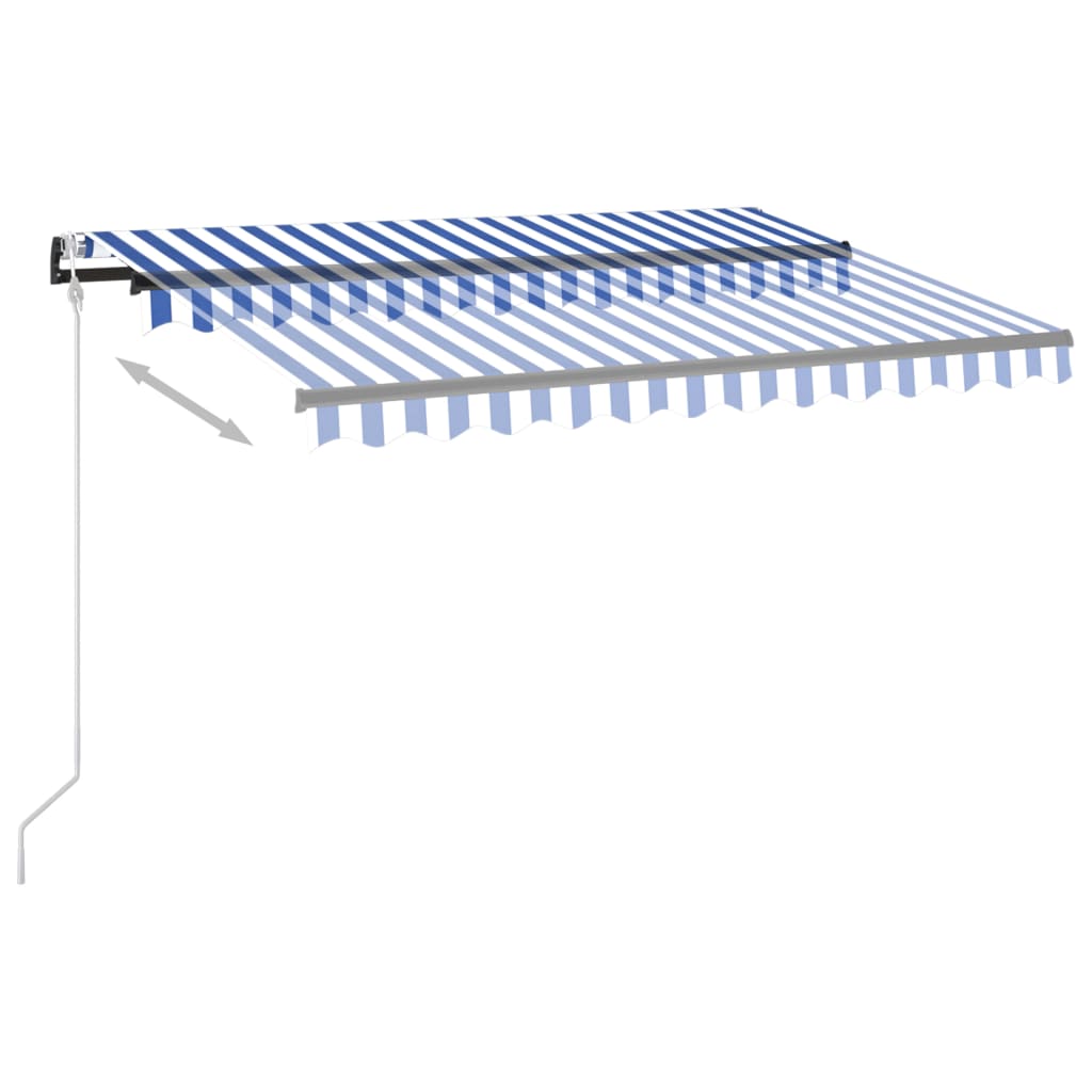Automatic Retractable Awning 300x250 cm Blue and White