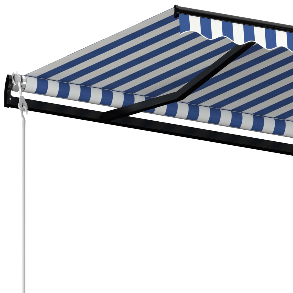 Automatic Retractable Awning 300x250 cm Blue and White