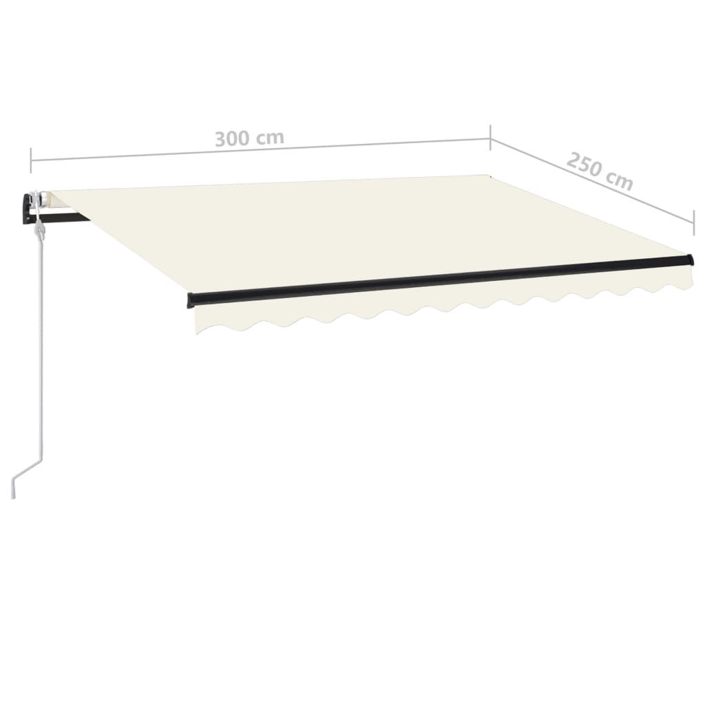 Automatic Retractable Awning 300x250 cm Cream