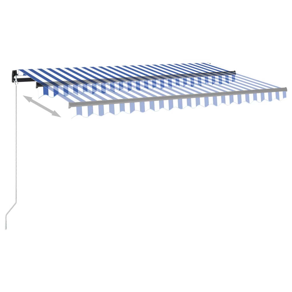 Automatic Retractable Awning 400x300 cm Blue and White