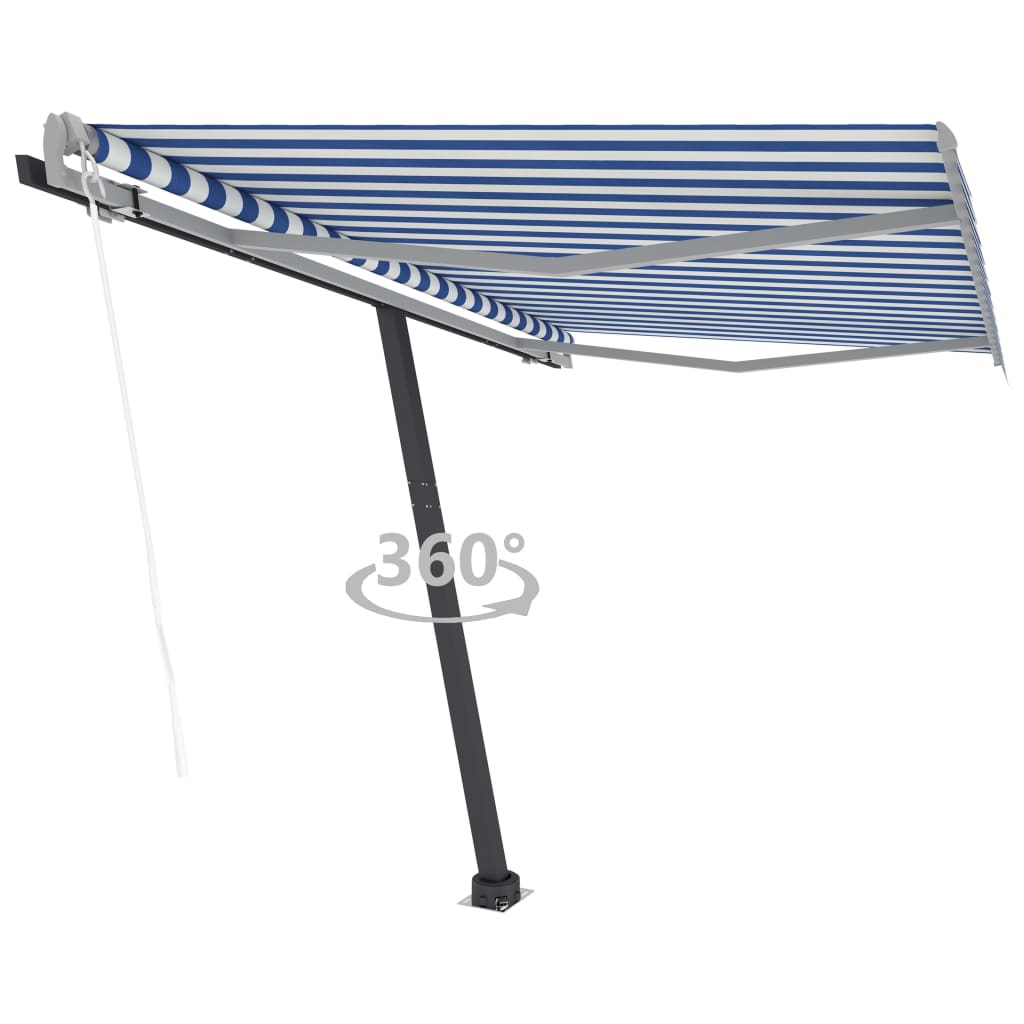 Freestanding Automatic Awning 300x250cm Blue/White