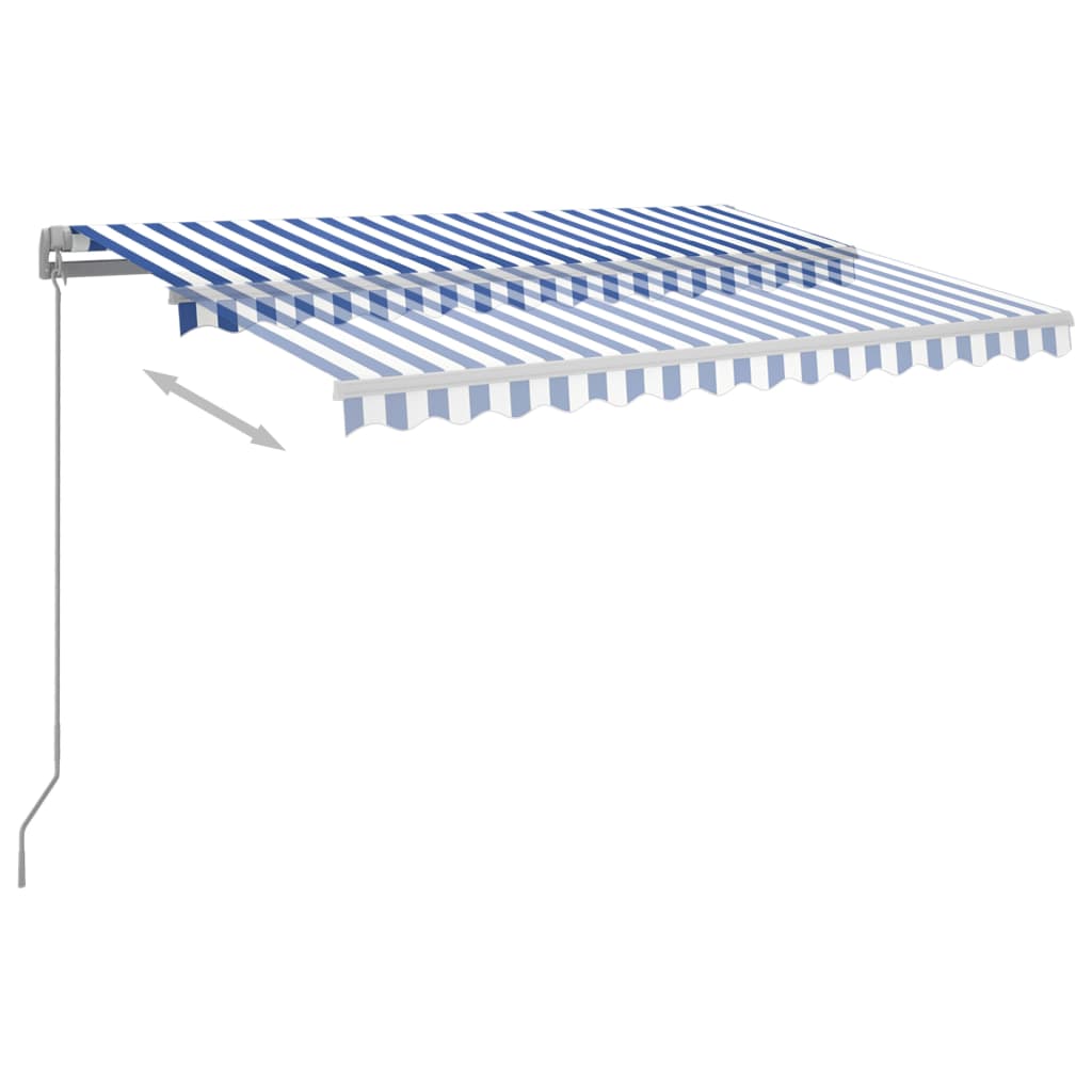 Freestanding Automatic Awning 300x250cm Blue/White