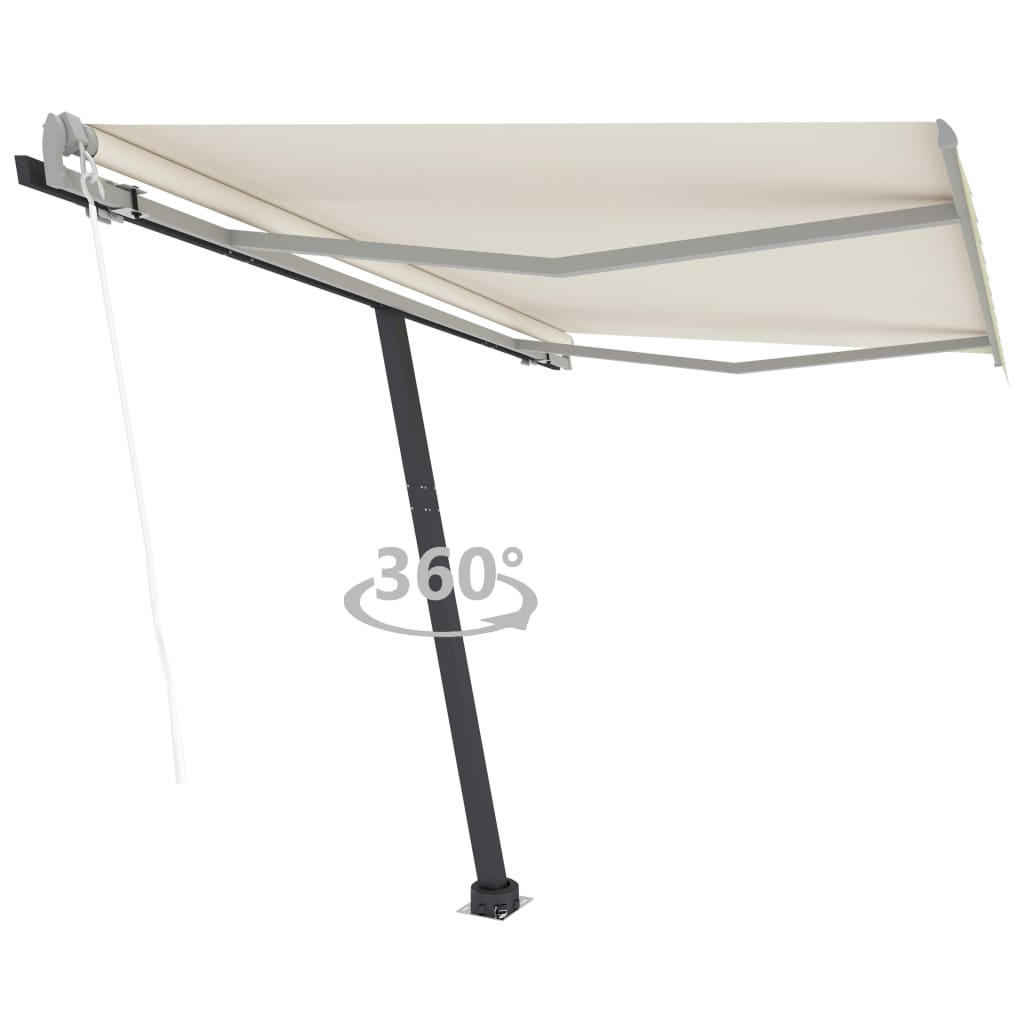 Freestanding Automatic Awning 300x250 cm Cream