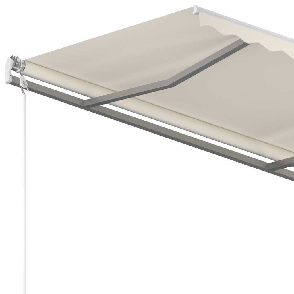 Automatic Retractable Awning with Posts 3x2,5 m Cream