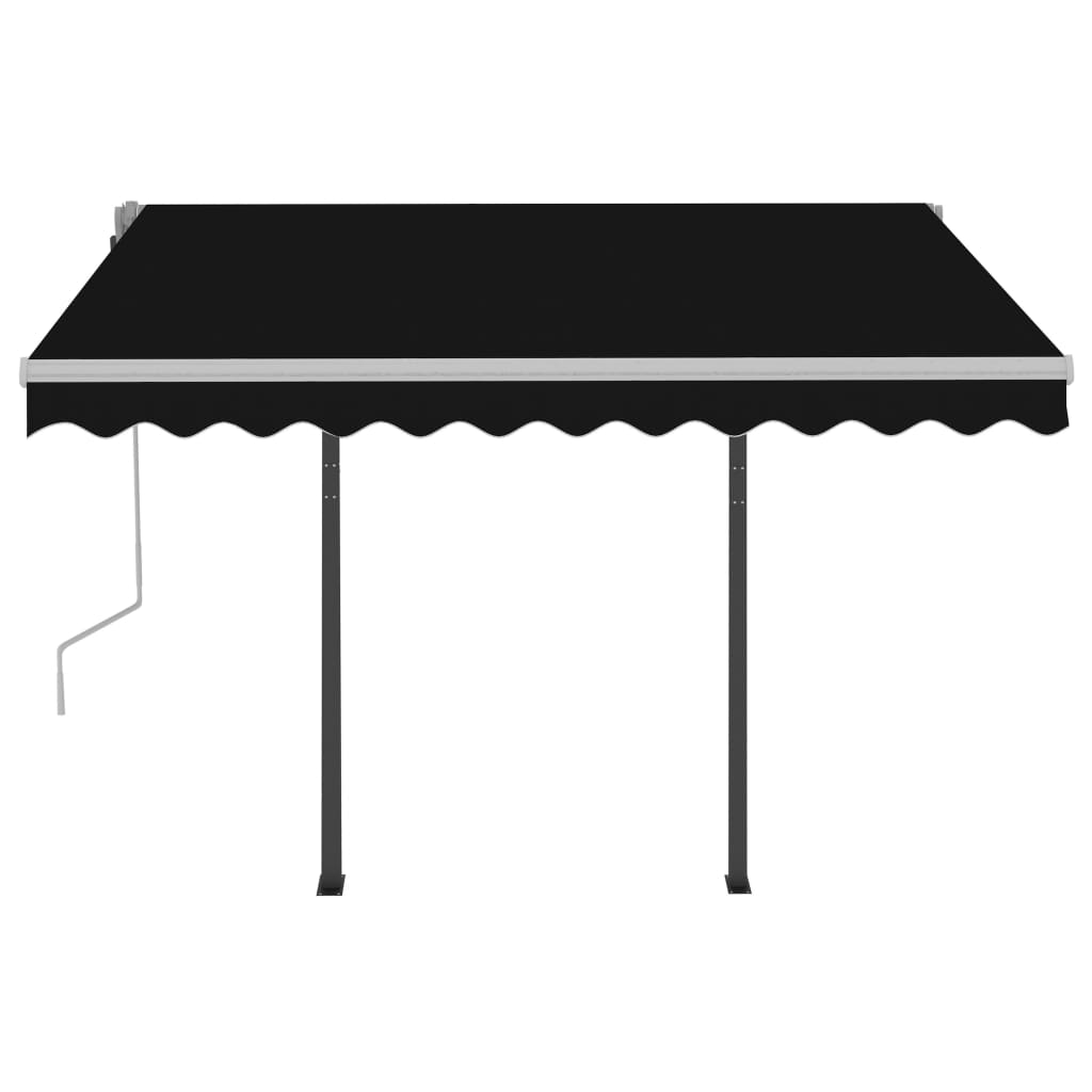 Automatic Retractable Awning with Posts 3.5x2.5 m Anthracite