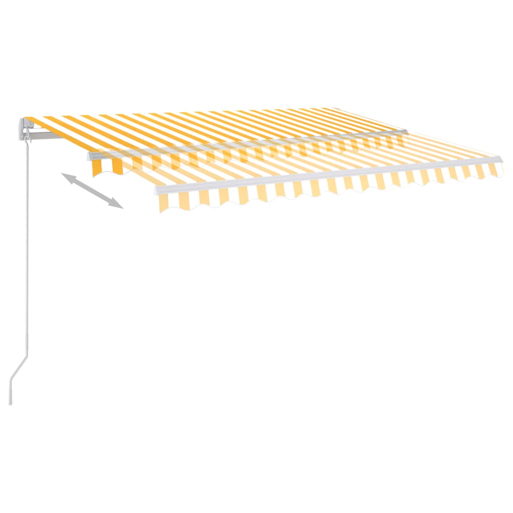 Automatic Awning with LED&Wind Sensor 300x250 cm Yellow/White