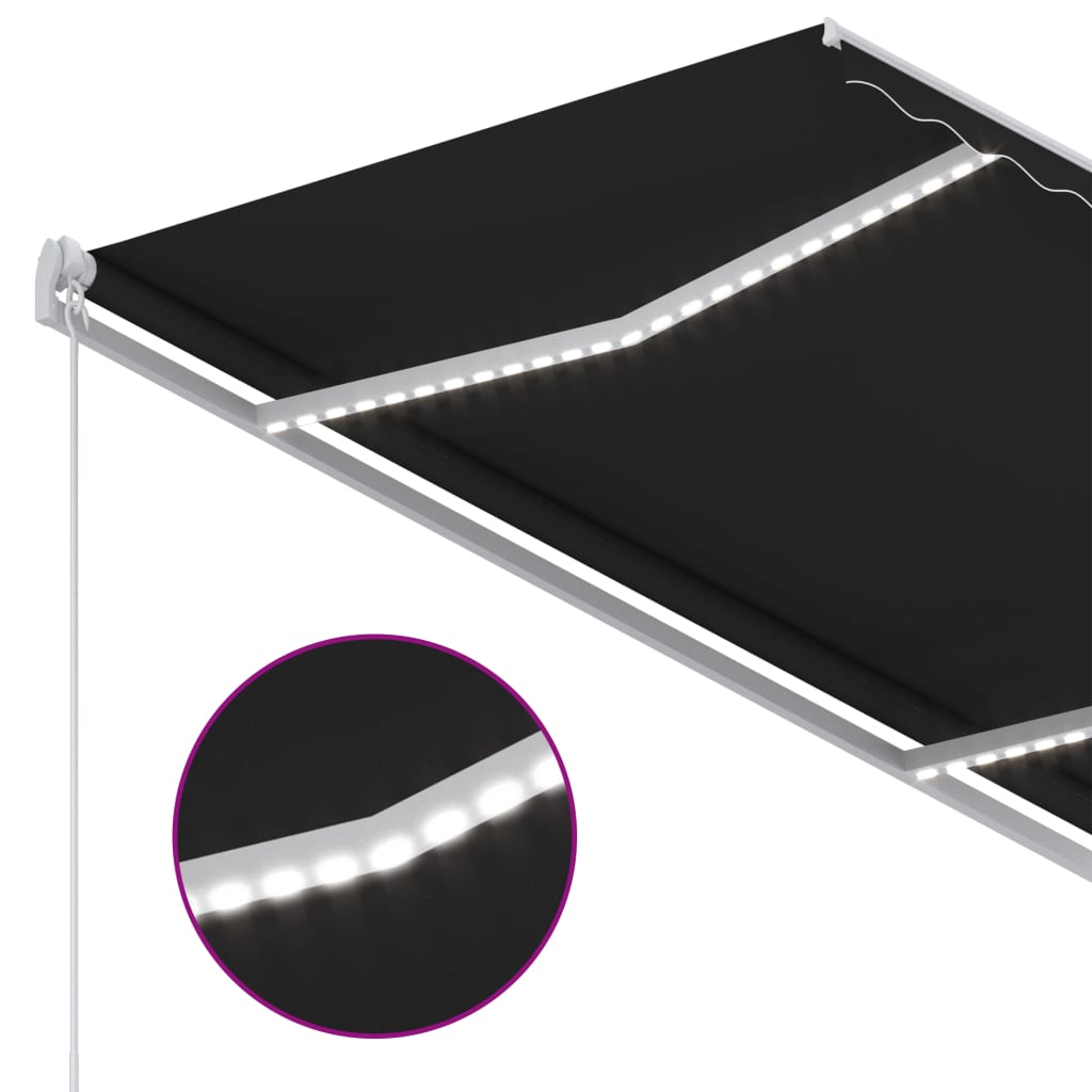 Automatic Awning with LED&Wind Sensor 300x250 cm Anthracite
