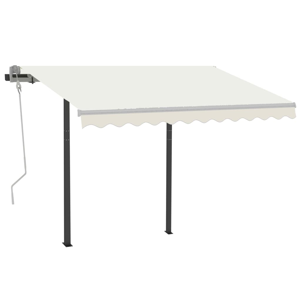 Automatic Awning with LED & Wind Sensor 3x2.5 m Cream