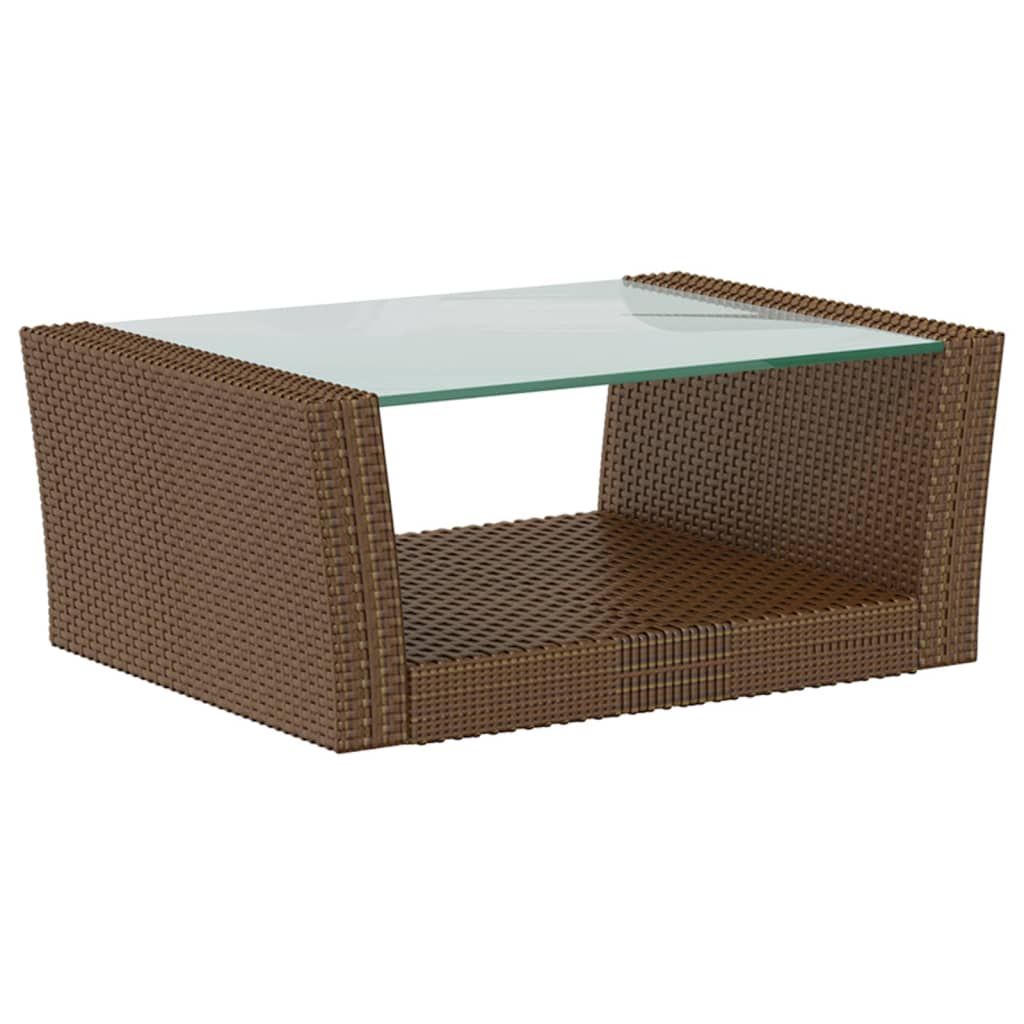 16 Piece Garden Lounge Set with Cushions Poly Rattan Brown