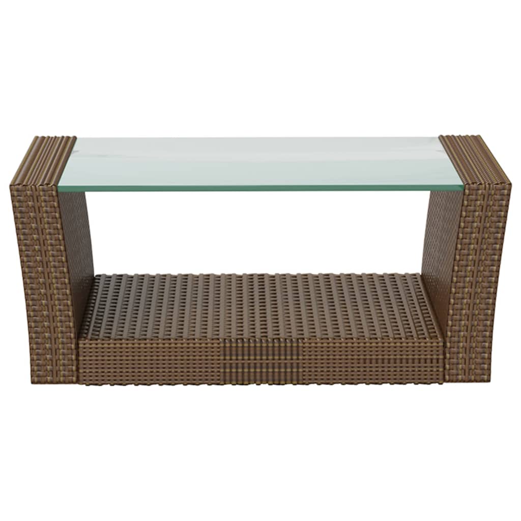 16 Piece Garden Lounge Set with Cushions Poly Rattan Brown