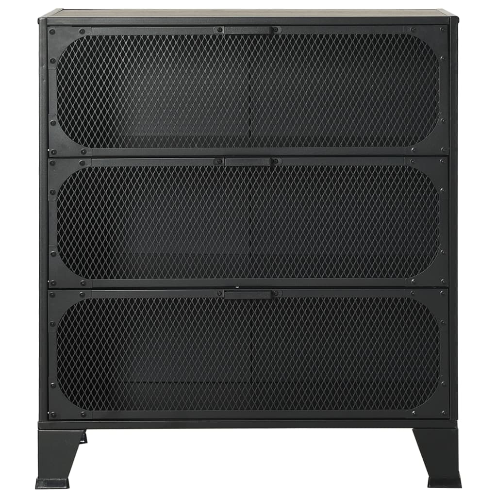 Storage Cabinets 2 pcs Grey 72x36x82 cm Metal and MDF