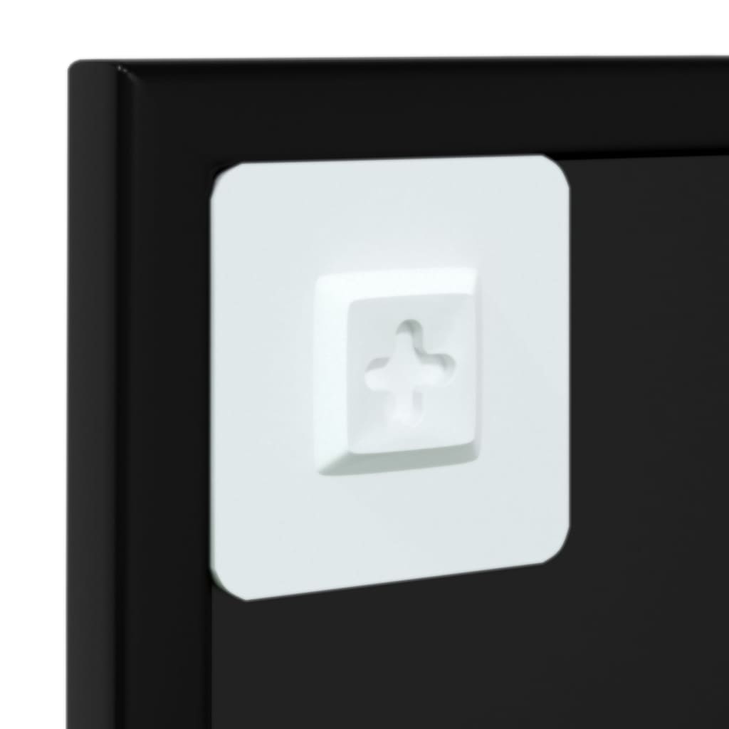 Wall Mirror Black 60x60 cm Metal