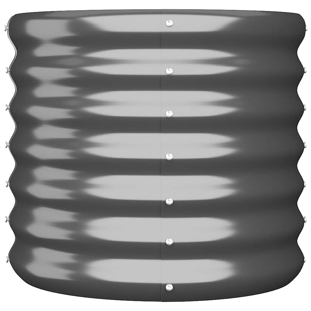 Garden Planter Galvanised Steel 40x40x36 cm Anthracite