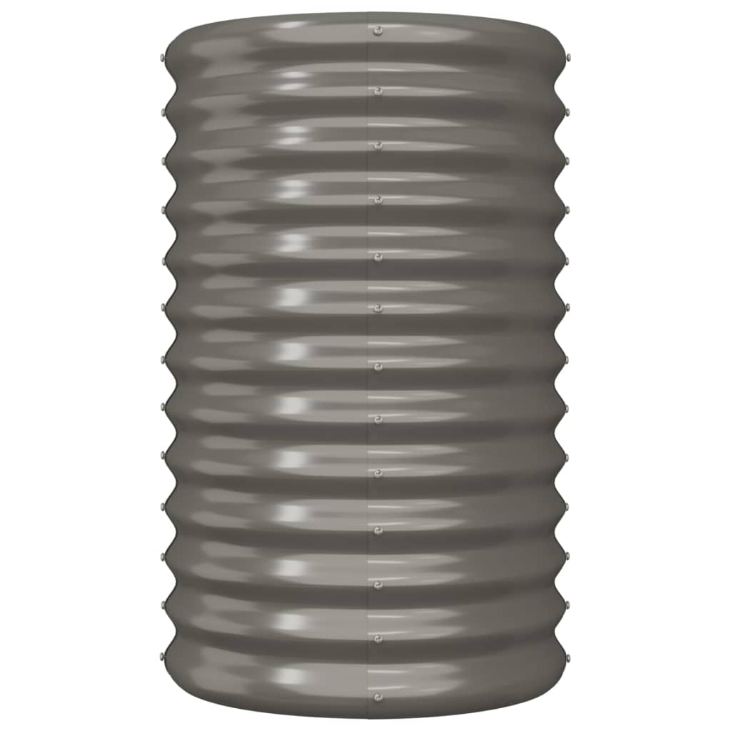 Garden Planter Galvanised Steel 40x40x68 cm Grey