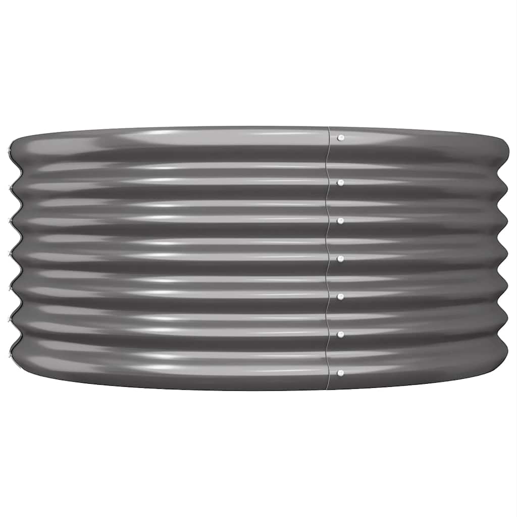 Garden Planter Galvanised Steel 80x80x36 cm Anthracite