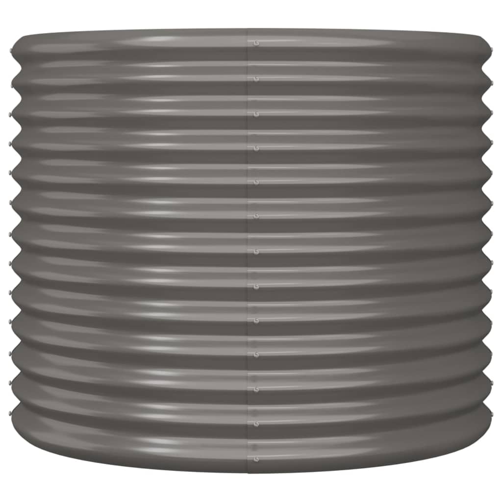 Garden Planter Galvanised Steel 80x80x68 cm Grey
