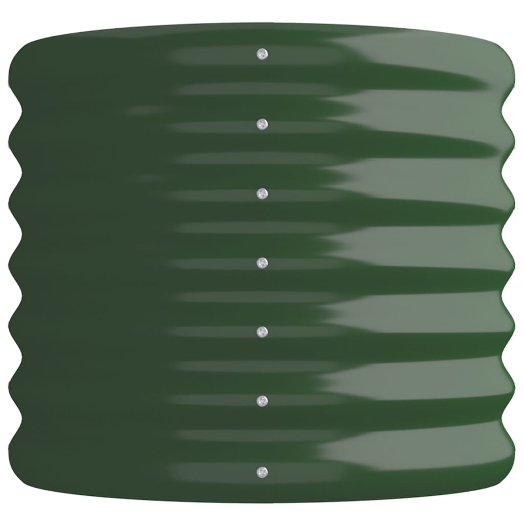 Garden Raised Bed Galvanised Steel 114x40x36 cm Green