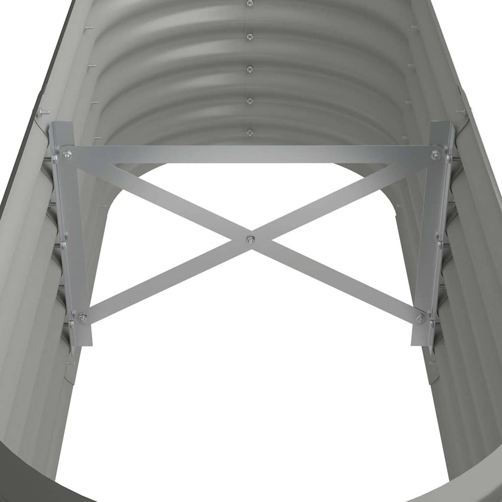 Garden Raised Bed Galvanised Steel 114x40x36 cm Grey