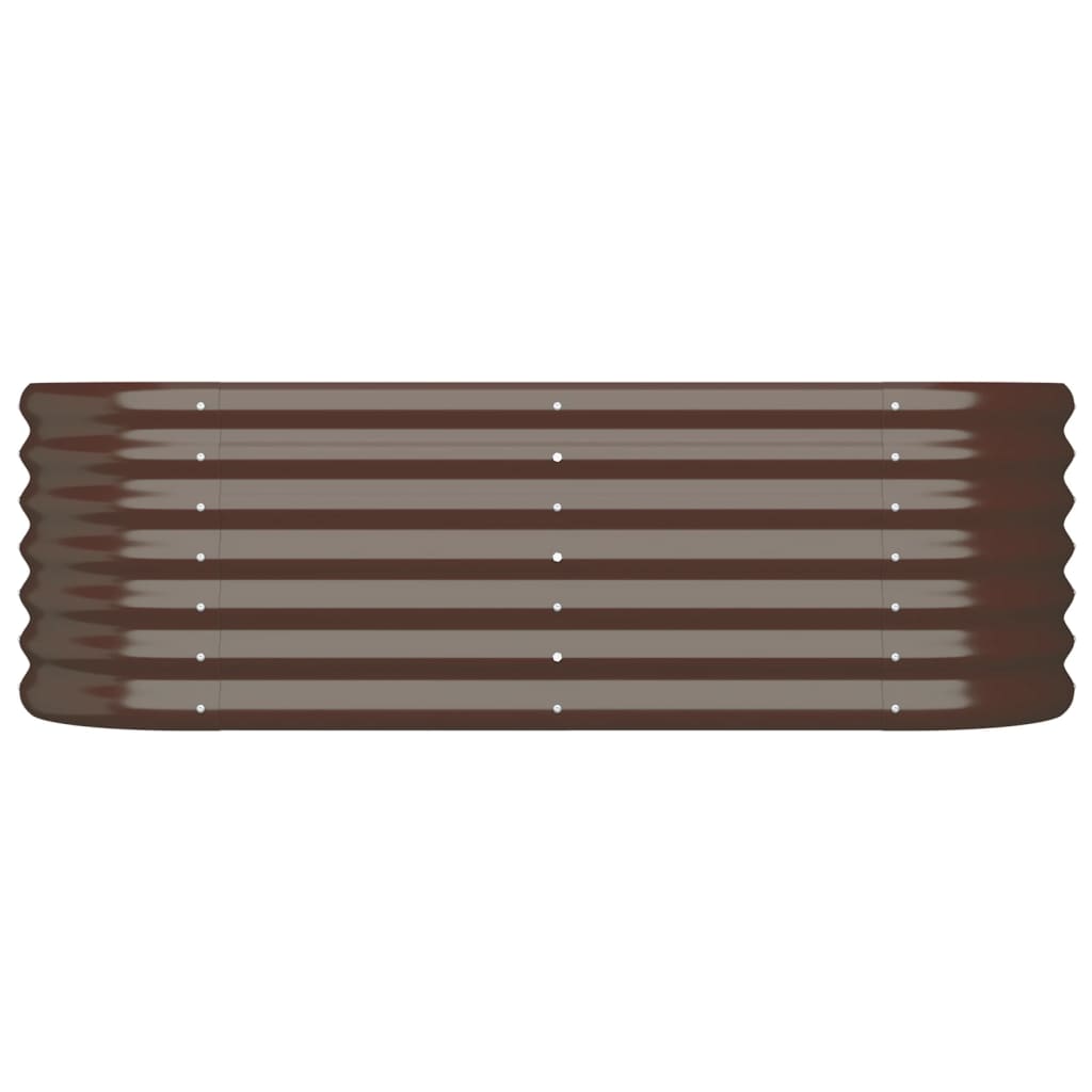 Garden Raised Bed Galvanised Steel 114x40x36 cm Brown