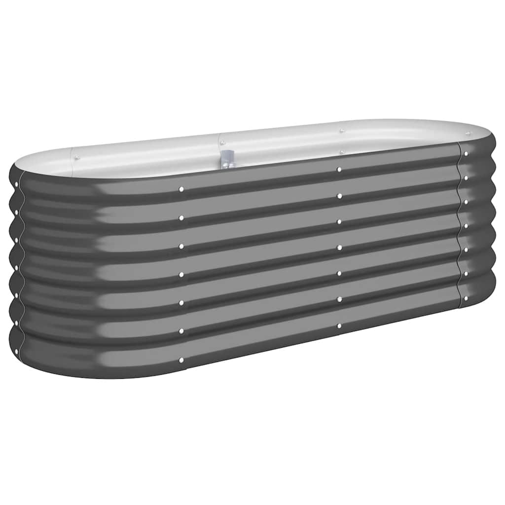 Garden Raised Bed Galvanised Steel 114x40x36 cm Anthracite