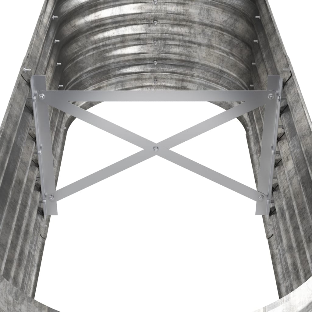Garden Raised Bed Galvanised Steel 114x40x36 cm Silver