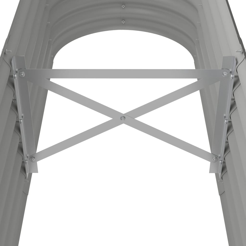 Garden Raised Bed Galvanised Steel 152x40x36 cm Grey