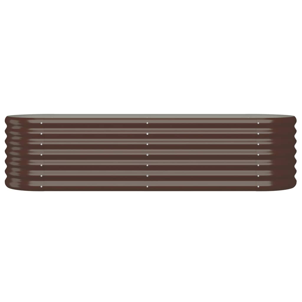 Garden Raised Bed Galvanised Steel 152x40x36 cm Brown