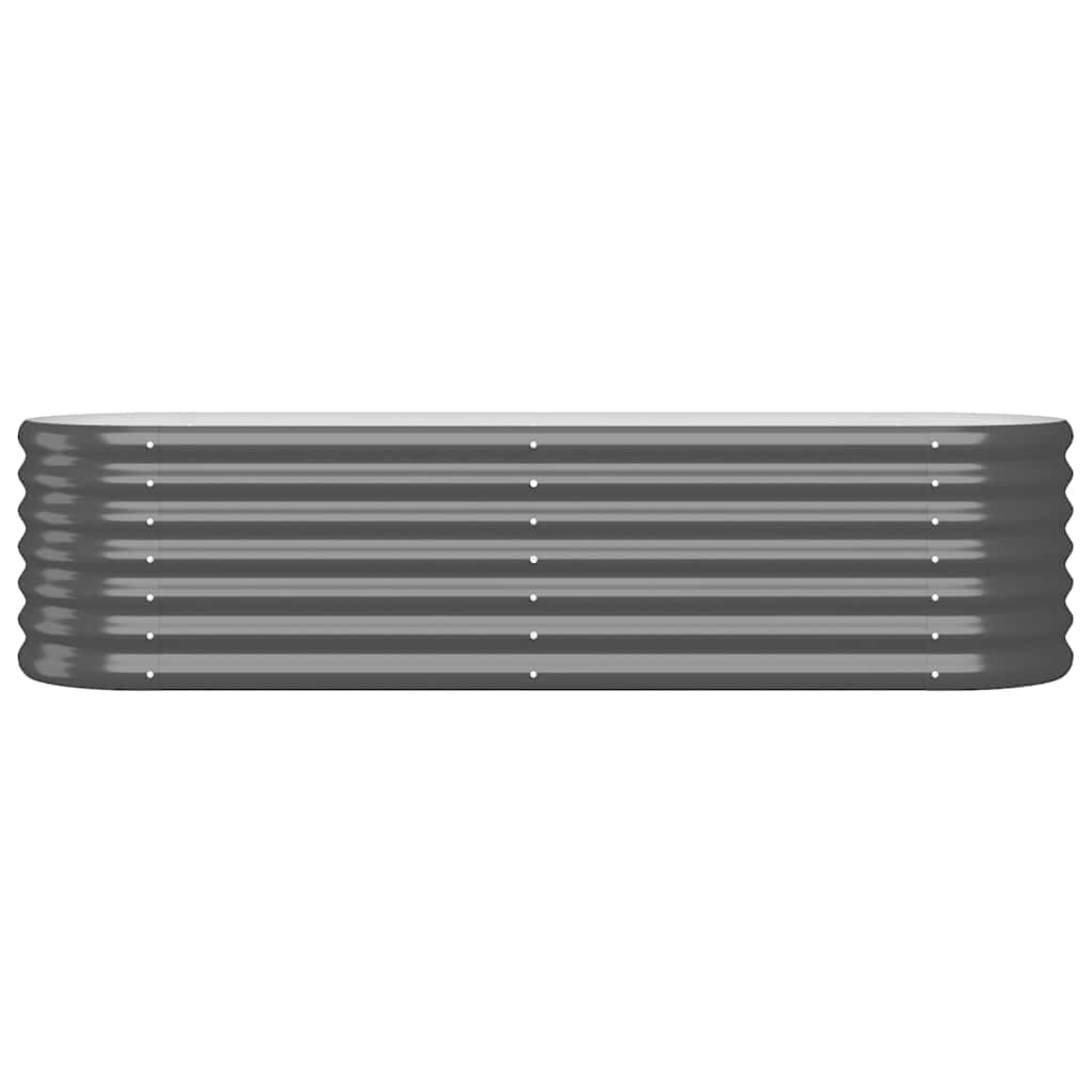 Garden Raised Bed Galvanised Steel 152x40x36 cm Anthracite